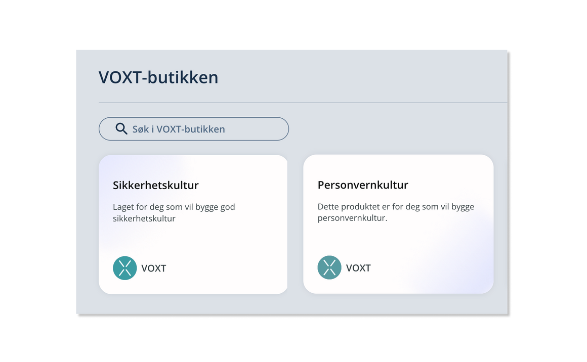 Nyheter i VOXT-butikken