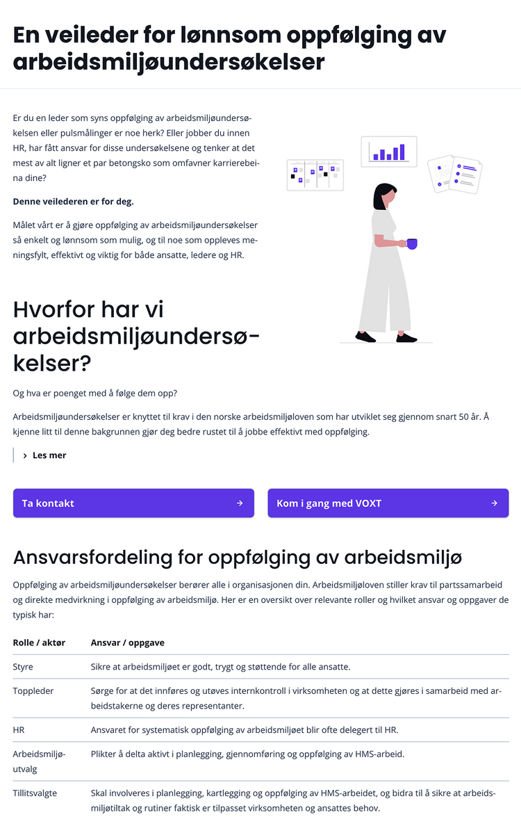 Veileder for effektiv oppfølging av arbeidsmiljøundersøkelser