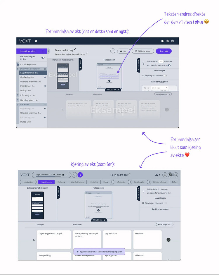 Det er blitt enklere å forberede økter